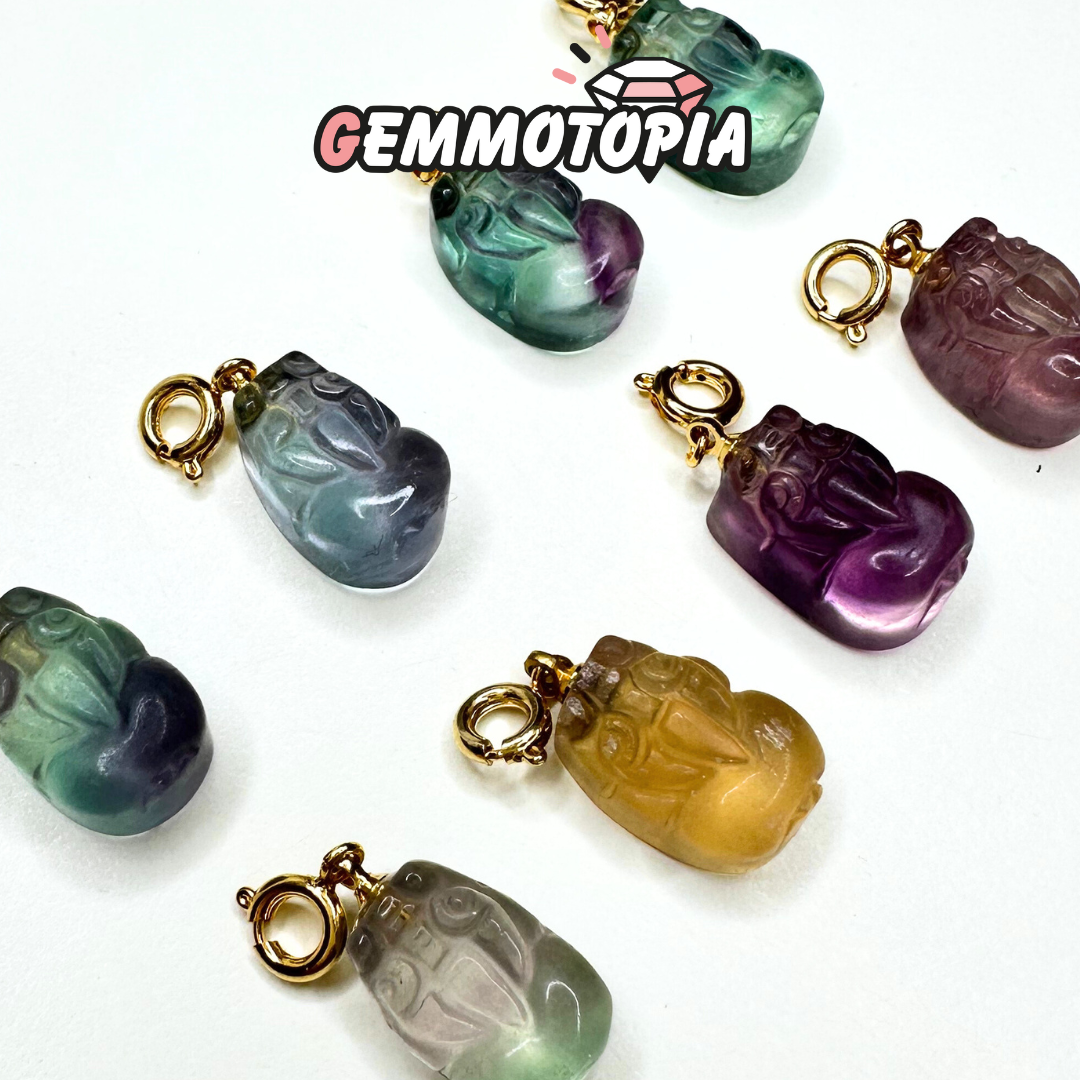 Pendentif Pi XIU Fluorite Arc-en-Ciel