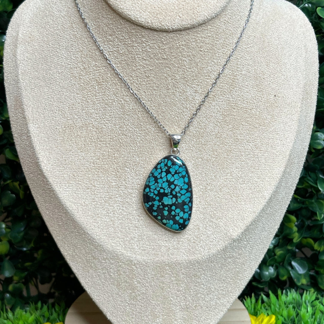 Pendentif Turquoise Tibétaine #4