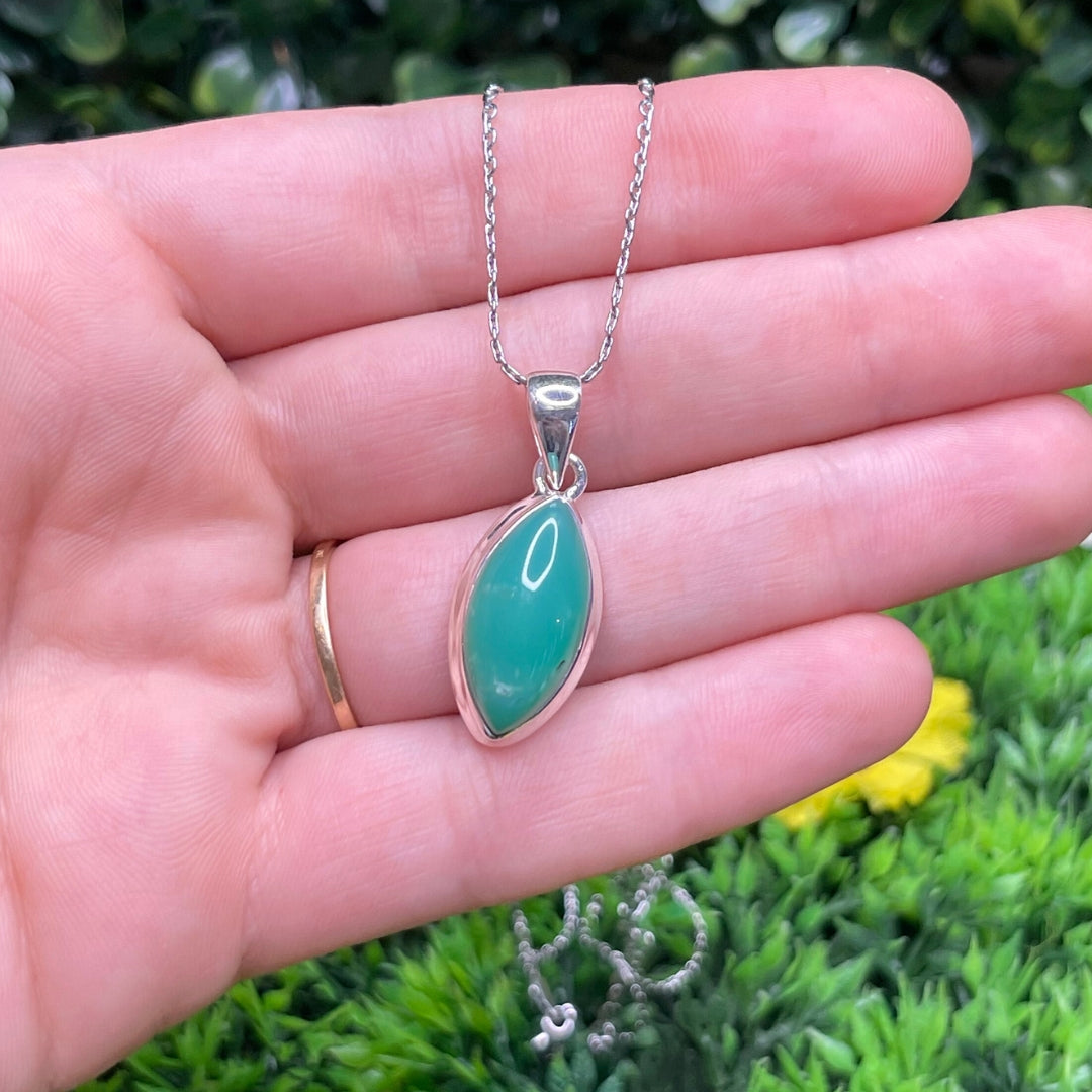 Pendentif Argent 925 Chrysoprase #1