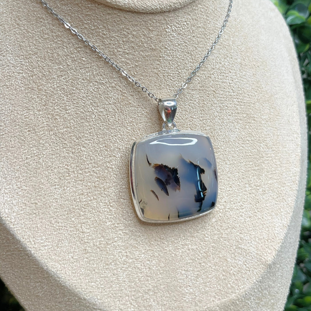 Pendentif Argent Agate Montana #4