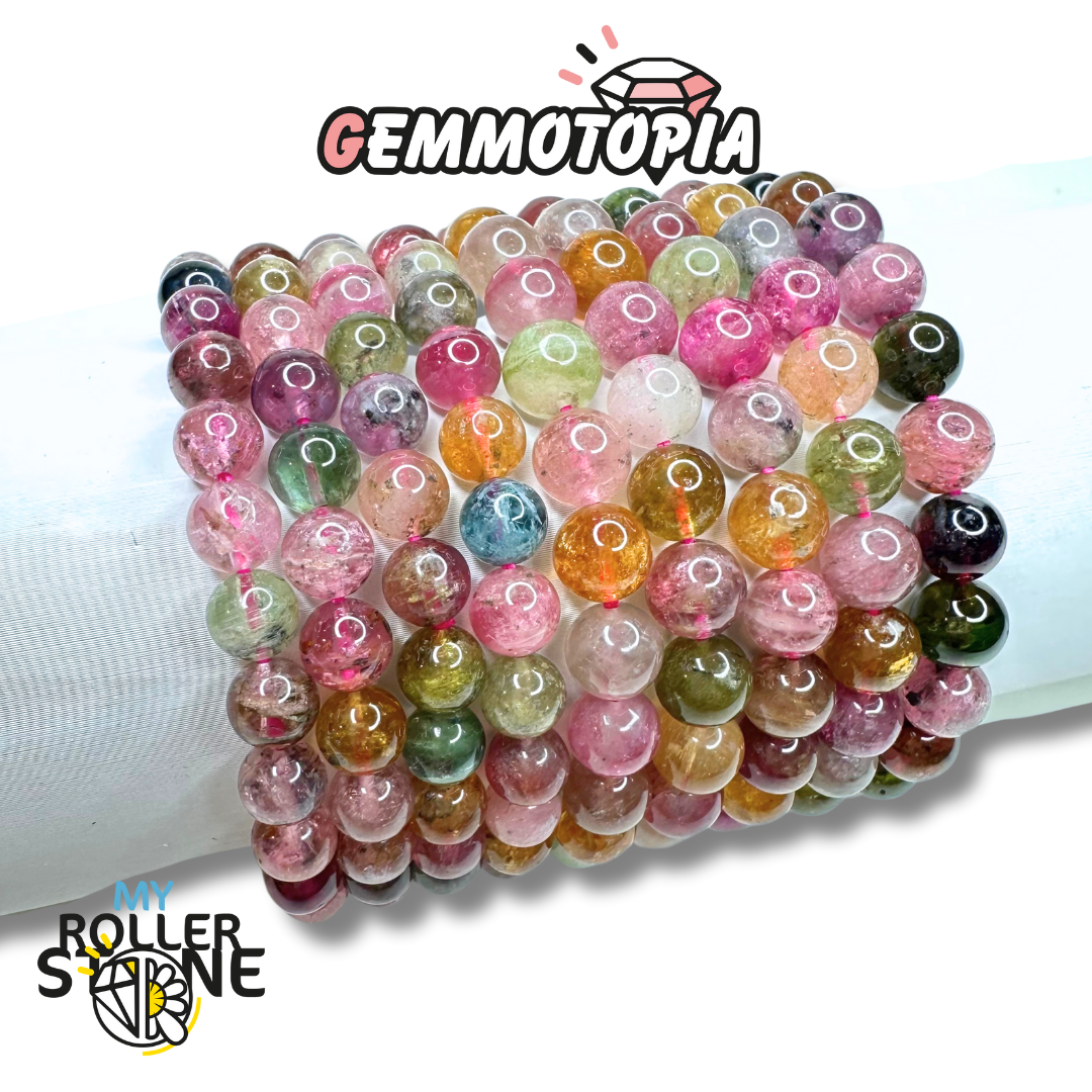 Bracelet Tourmaline Multicolore Bonbon 7A