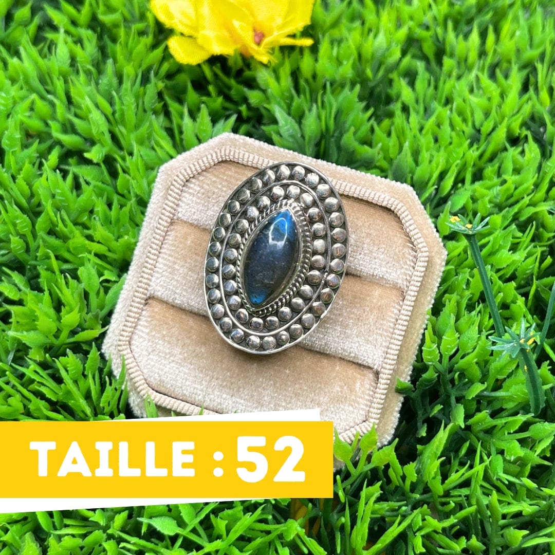 Bague Argent Labradorite Bluefire #36