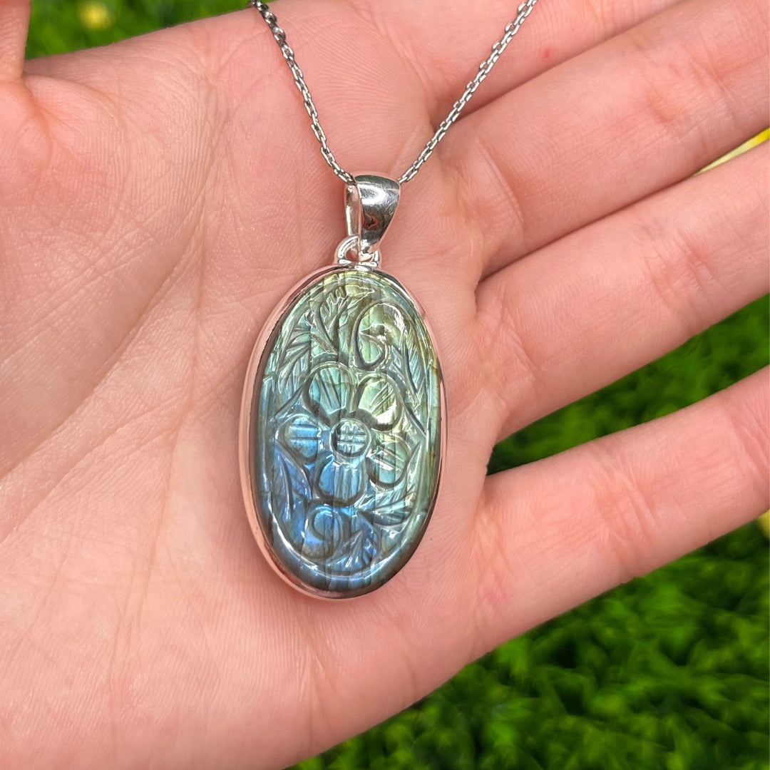 Pendentif Labradorite Blue Fire #14