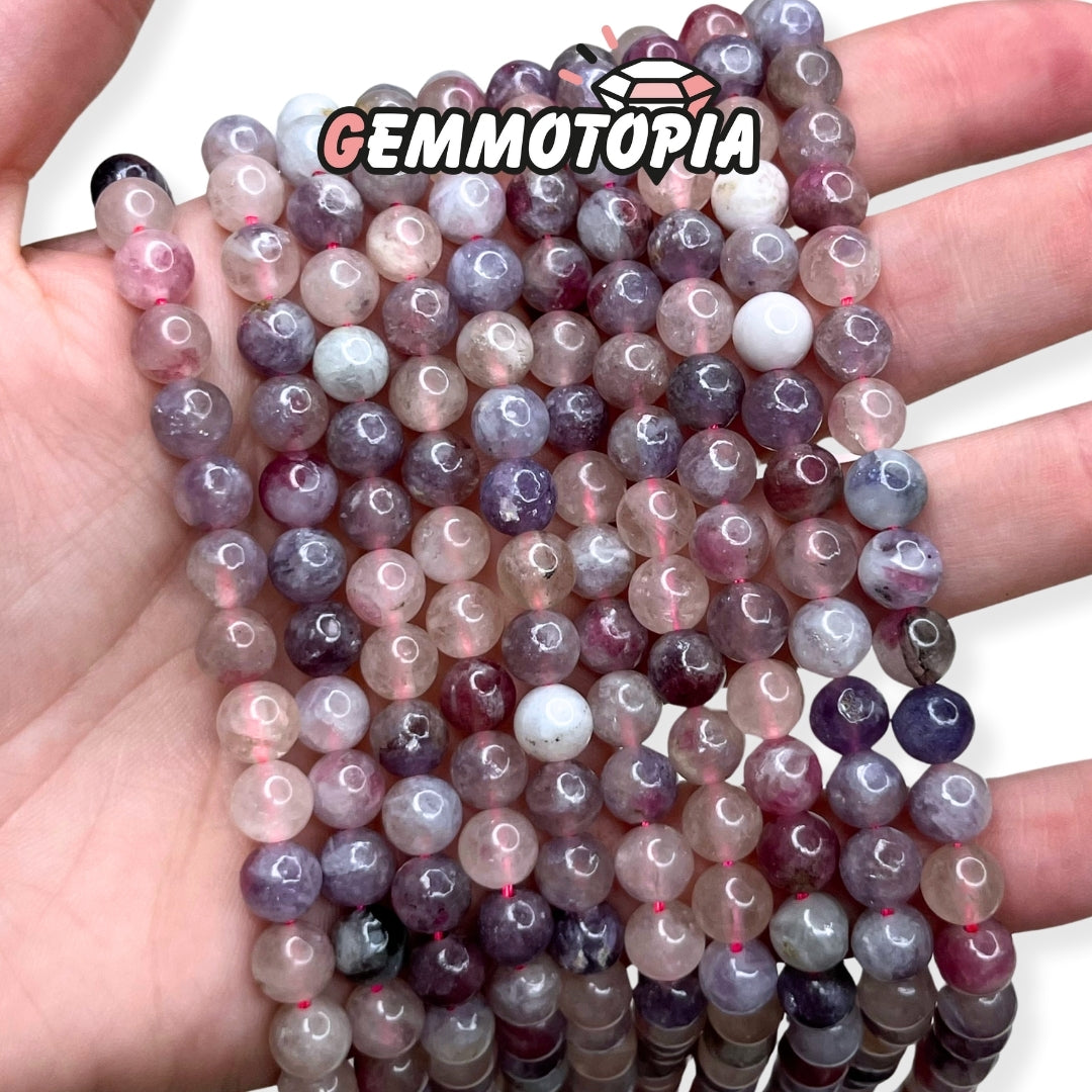 Perle Tourmaline Violette 6 MM