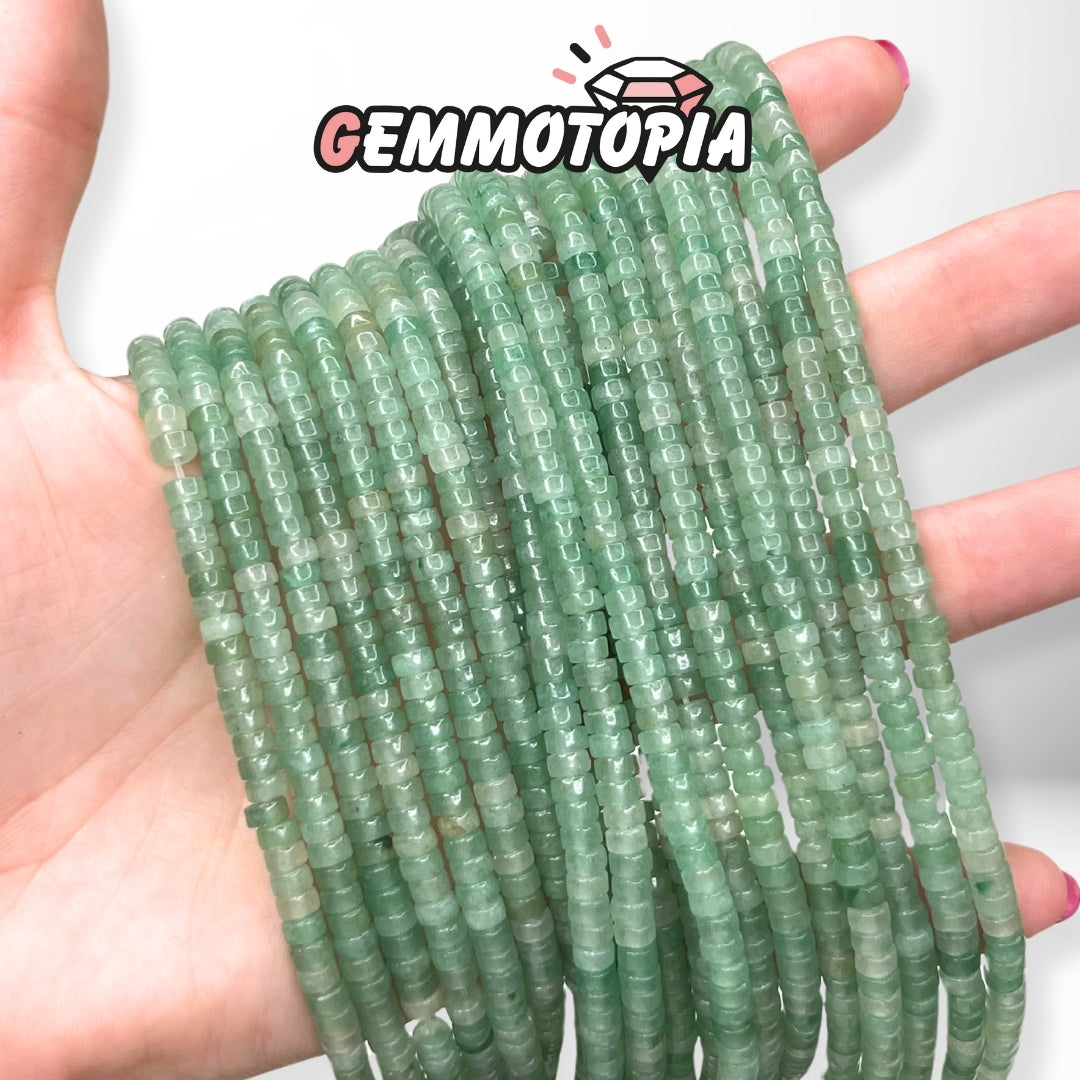 Perle Heishi Aventurine verte