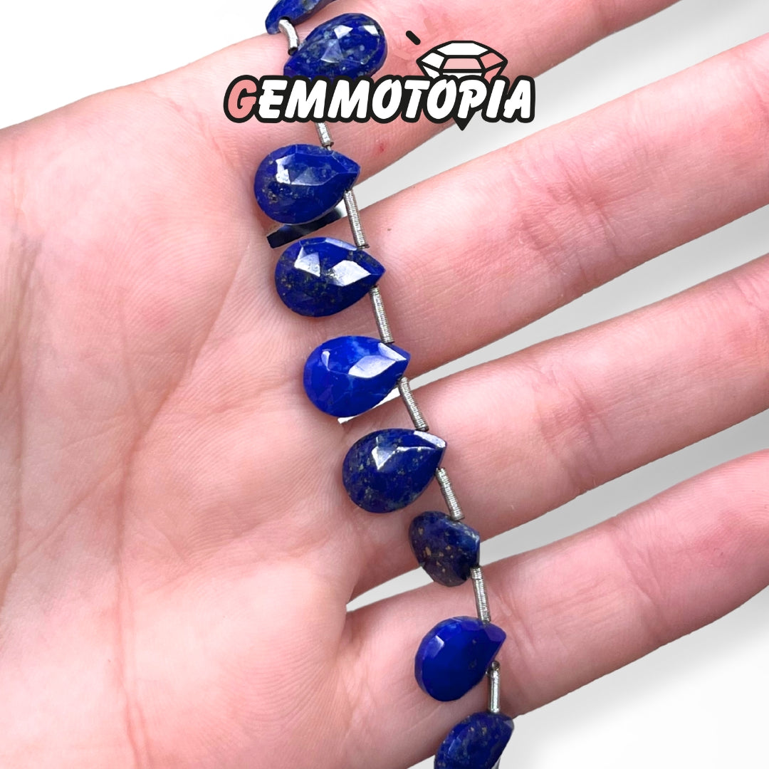 Perle Goutte Facettée Lapis Lazuli 3A (7X10mm)