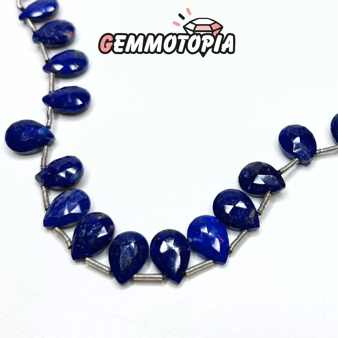 Perle Goutte Facettée en Lapis Lazuli 3A (7X10mm)