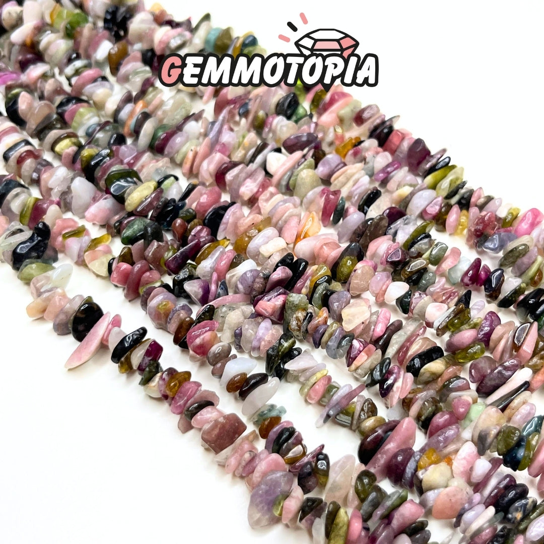 Perle Chips Tourmaline Multicolore 5A