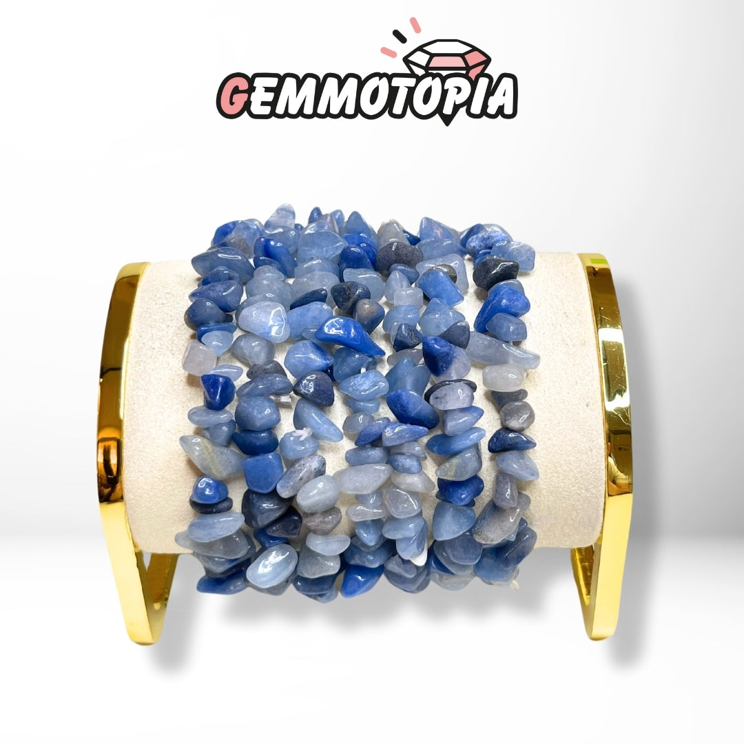 Bracelet  Chips Aventurine Bleue