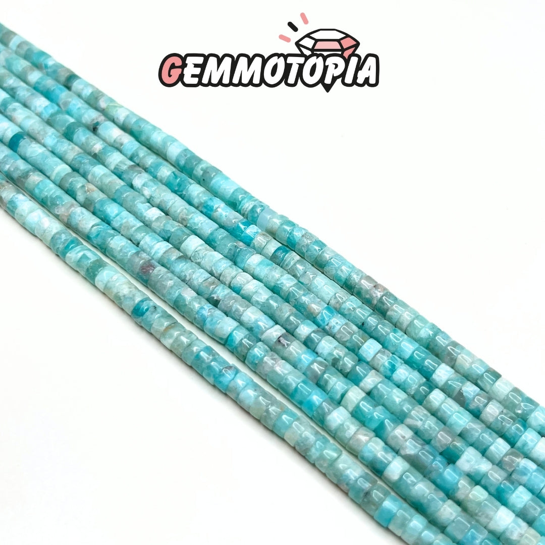 Perle Heishi en Amazonite Bleue