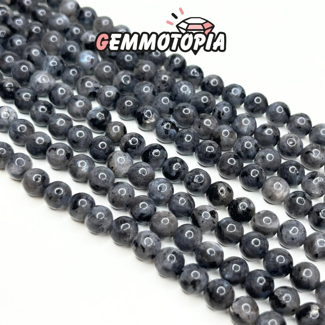 Perle Labradorite Noire (Larvikite) AB 8 MM