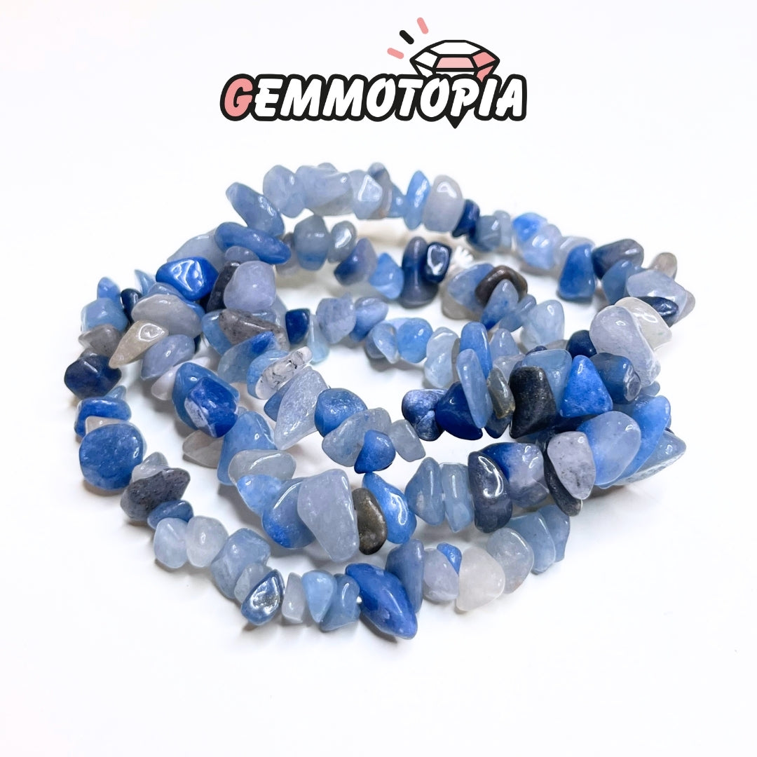 Bracelet  Chips en Aventurine Bleue