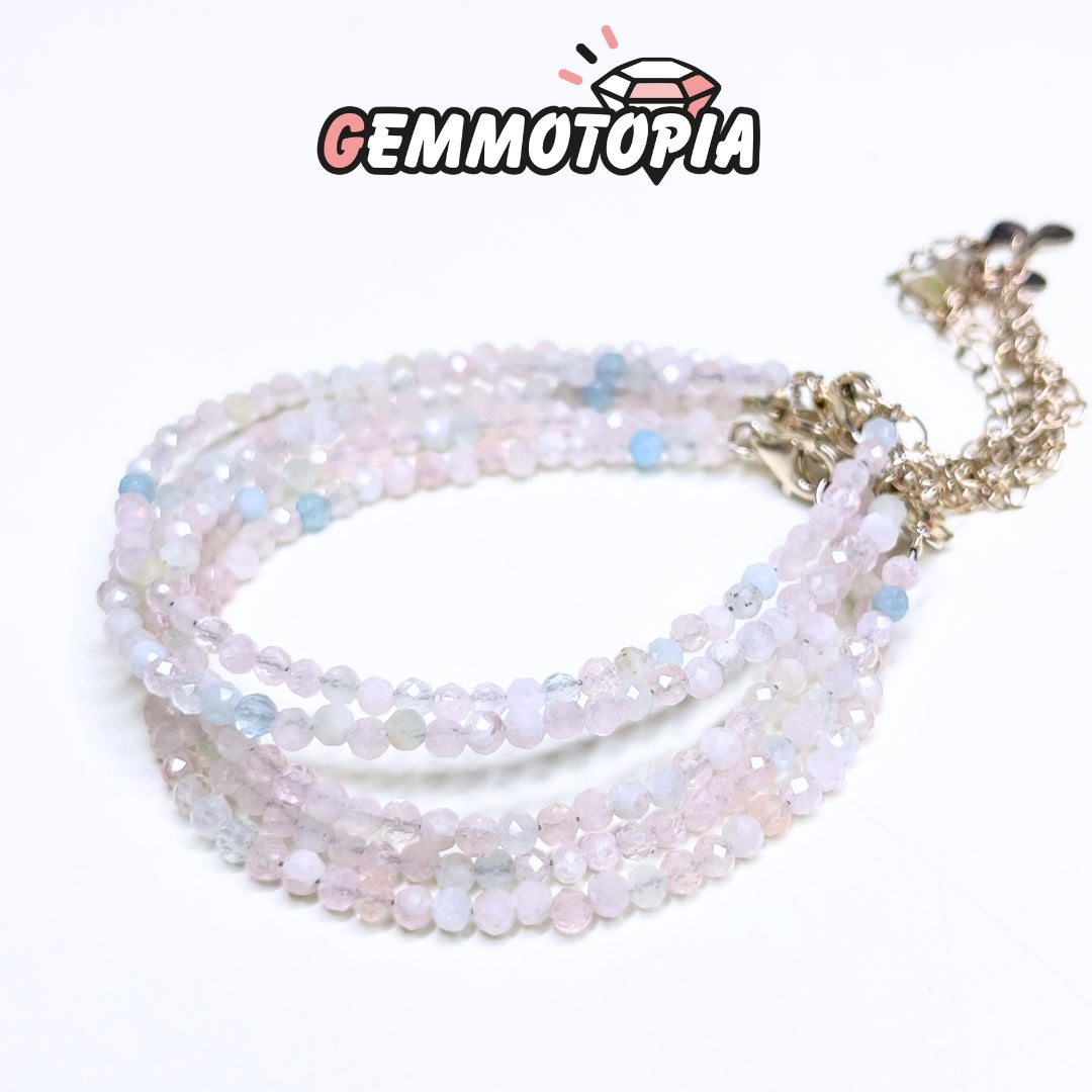 Bracelet Morganite Facettée 