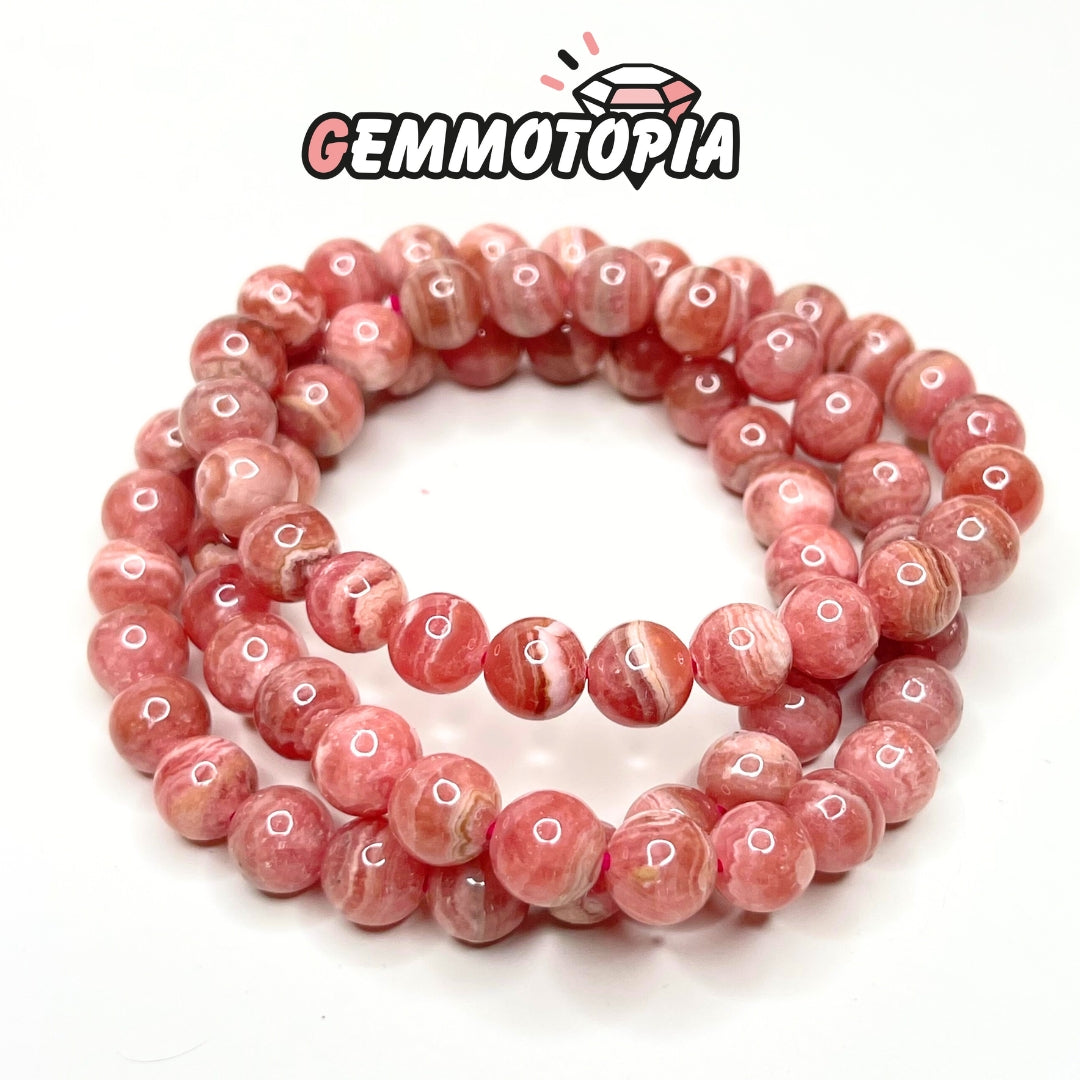 Bracelet en Rhodochrosite 5A