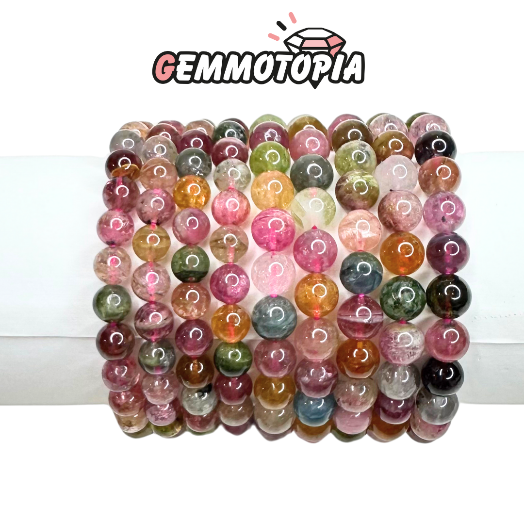 Bracelet Tourmaline Multicolore Bonbon 7A