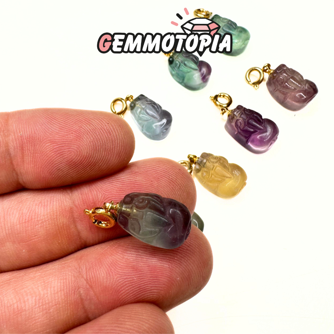 Pendentif Pi XIU Fluorite Arc-en-Ciel