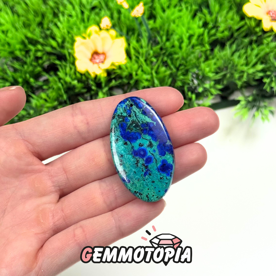 Pendentif Azurite Chrysocolle