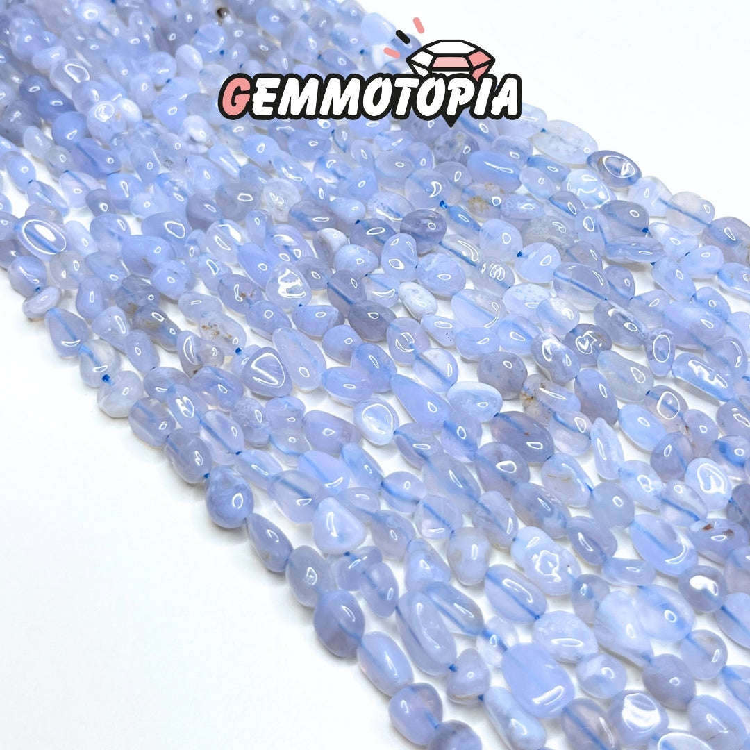 Perle Baroque Calcédoine Bleue