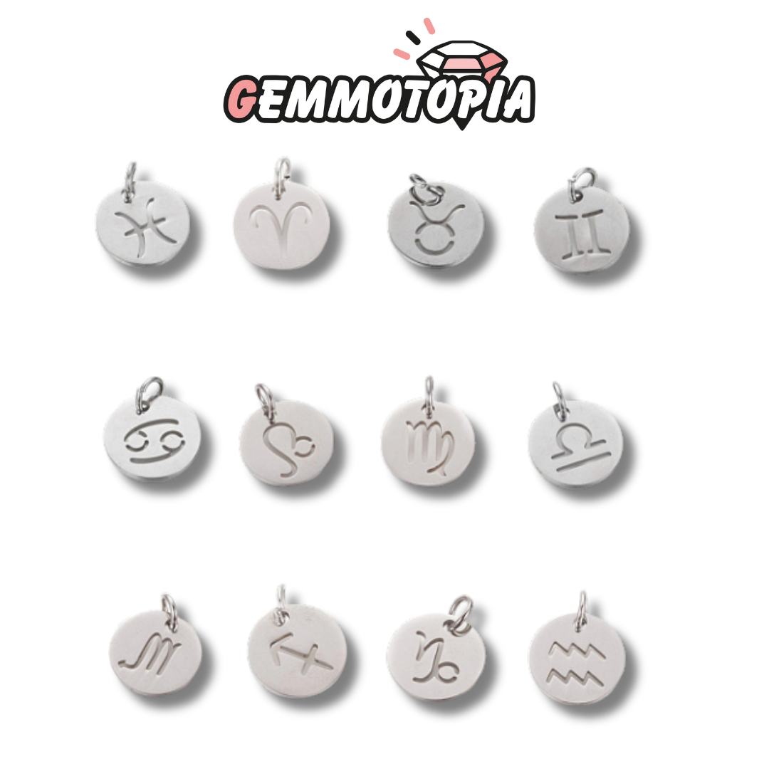 Set Charm Signe Astrologique Acier Inoxydable