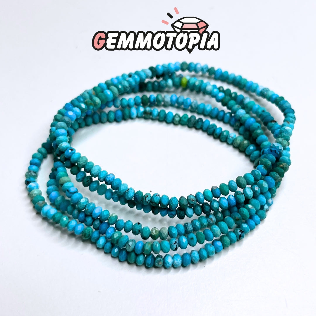 Bracelet Facettée en Turquoise Hubei