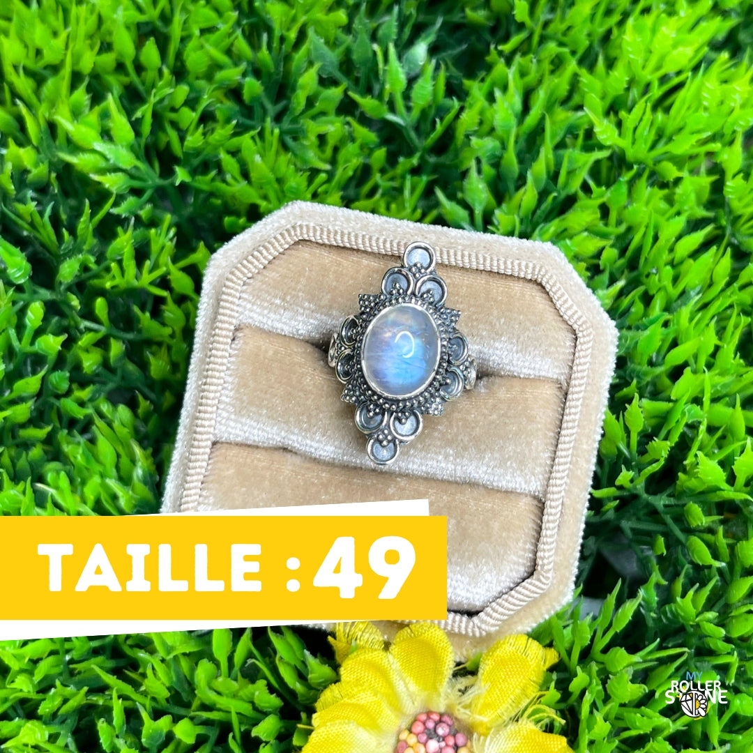 Bague Argent 925 Pierre de Lune #358