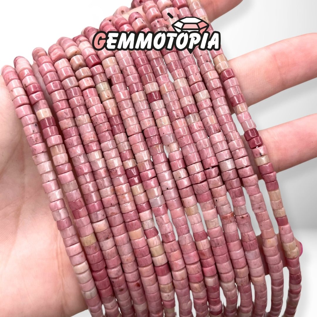 Perle Heishi Rhodonite