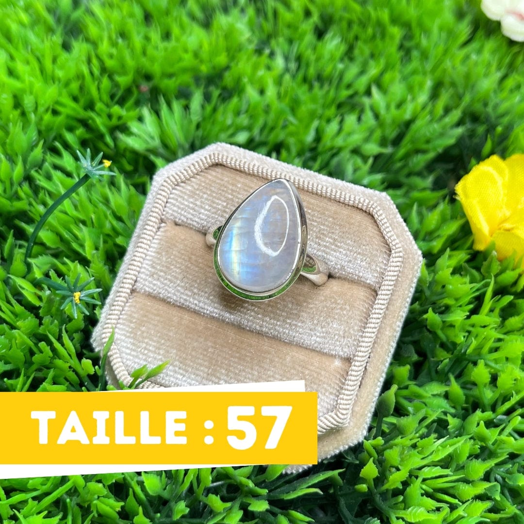 Bague Pierre de Lune Blue Fire #7