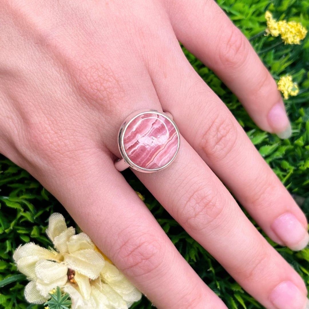 Bague Argent Rhodochrosite #9