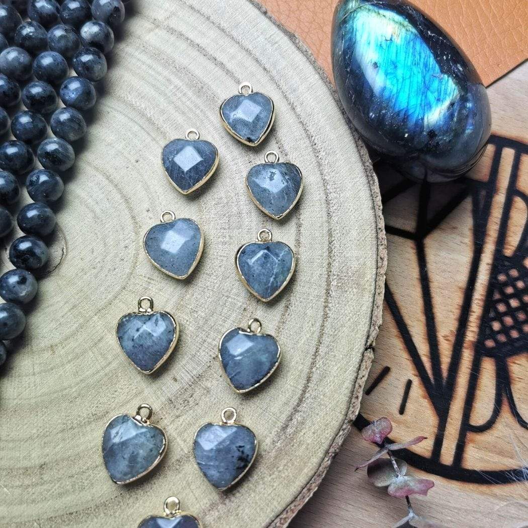 Pendentif coeur labradorite