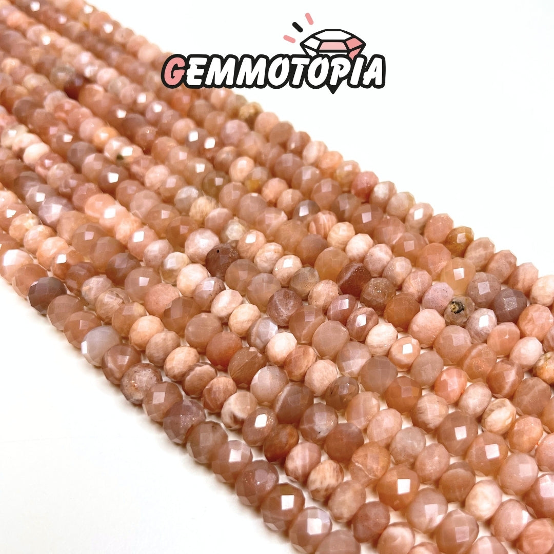 Perle Rondelle Facettée Pierre du Soleil