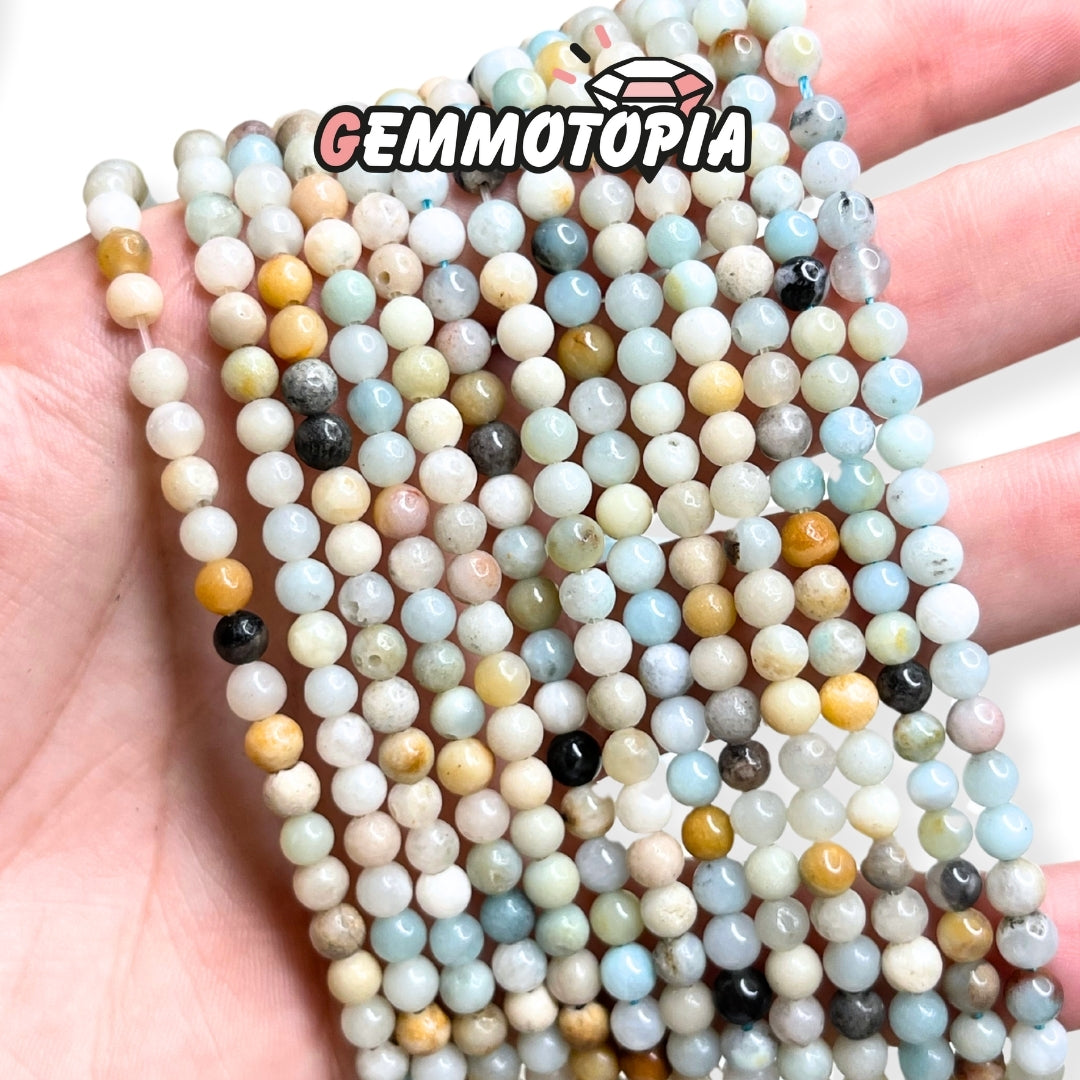 Perle Amazonite AB 4 MM