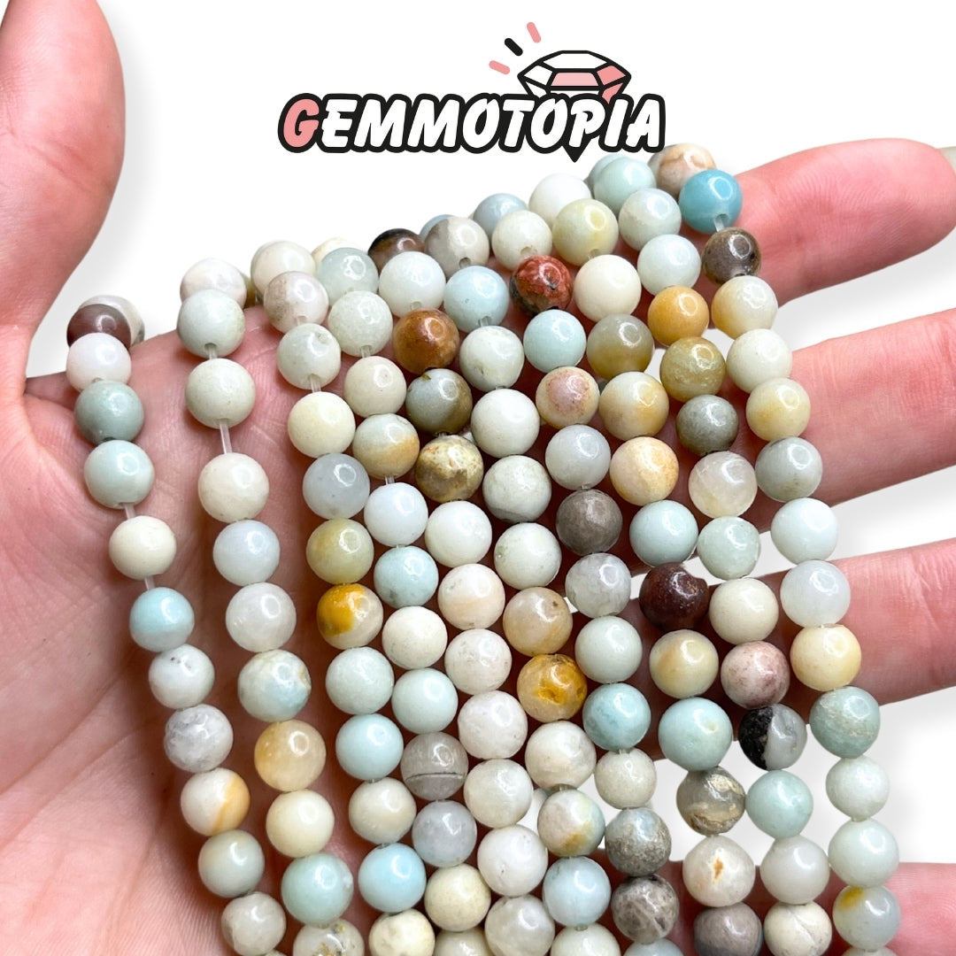 Perle Amazonite AB 6 MM