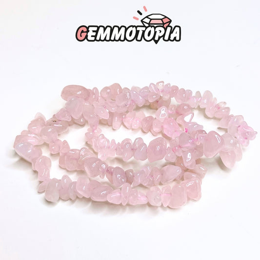 Bracelet Chips en Quartz Rose