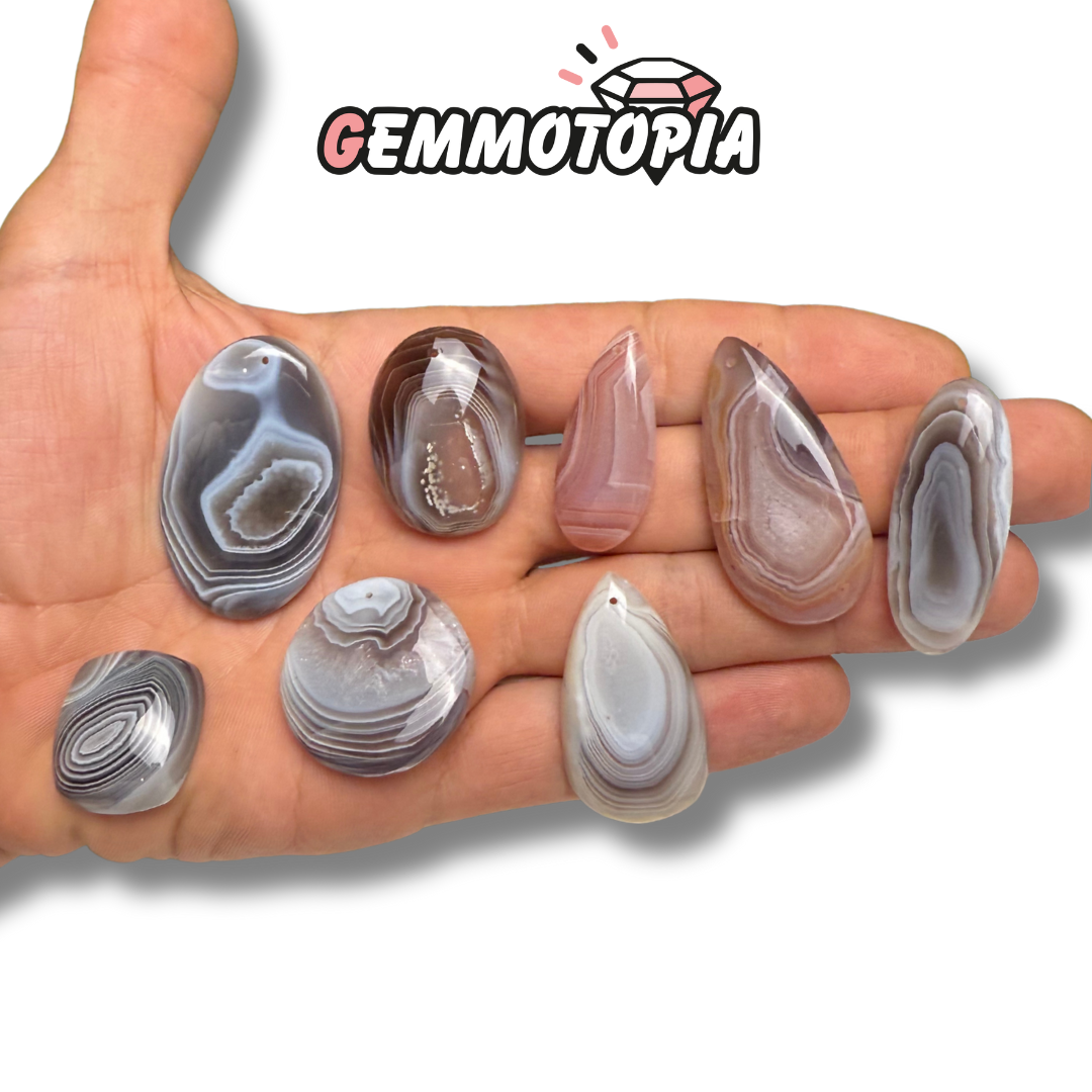 Pendentif Percé Agate du Botswana