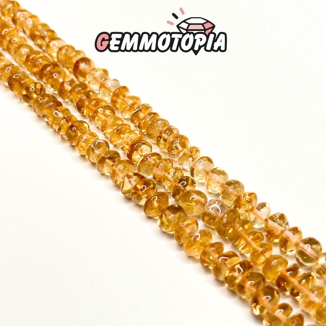 Perles Rondelles Citrine