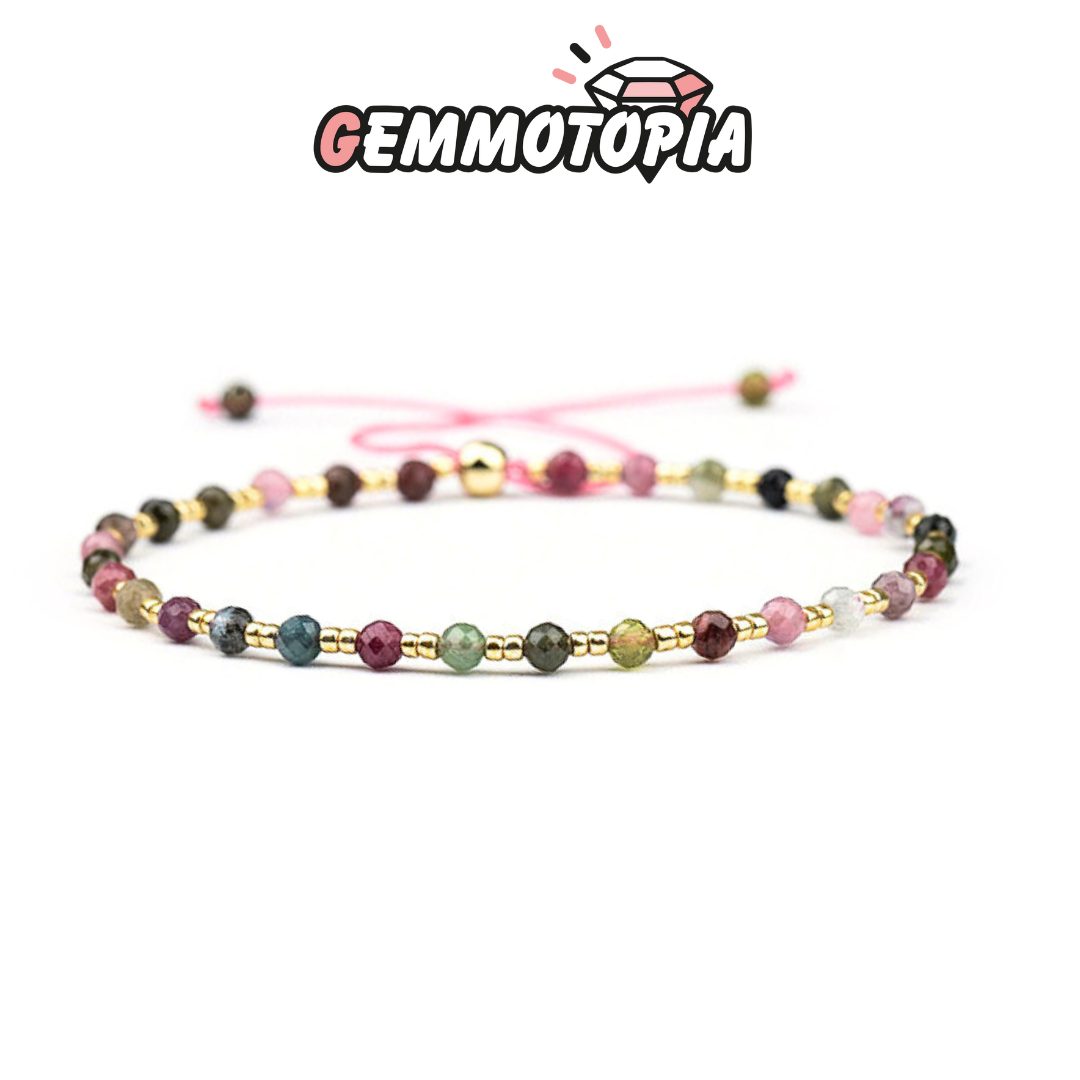 Bracelet Ajustable Tourmaline multicolore