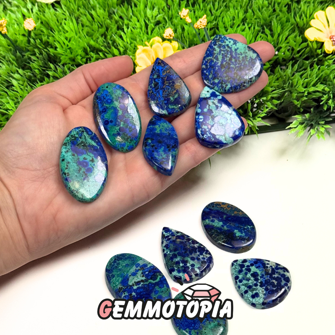 Pendentifs Percé Azurite Chrysocolle