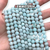 Perle Amazonite bleu 6 MM