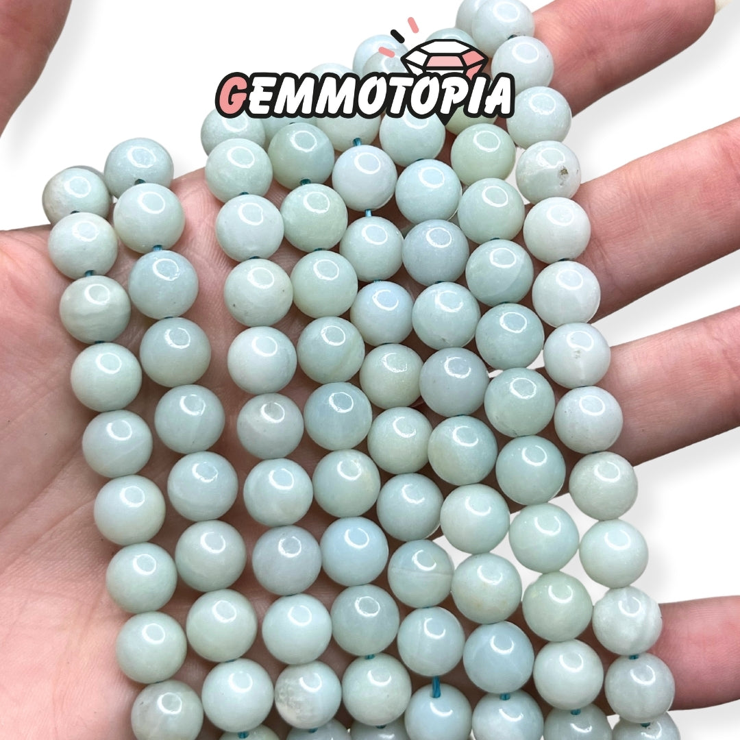 Perle Amazonite bleu 8 MM