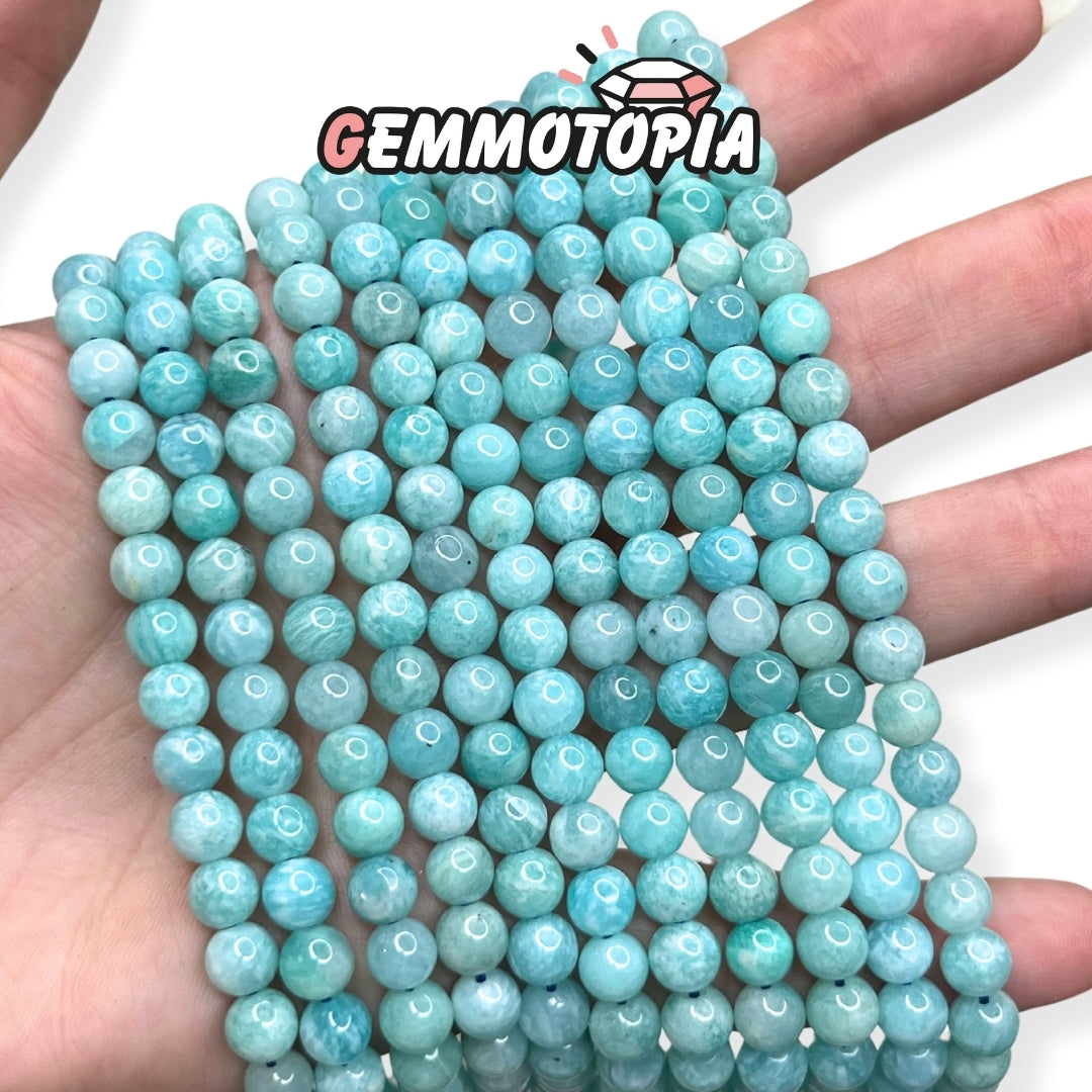 Perle Amazonite Mozambique 5A 6 MM