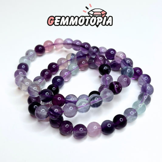 Bracelet en Fluorite Violette 5A