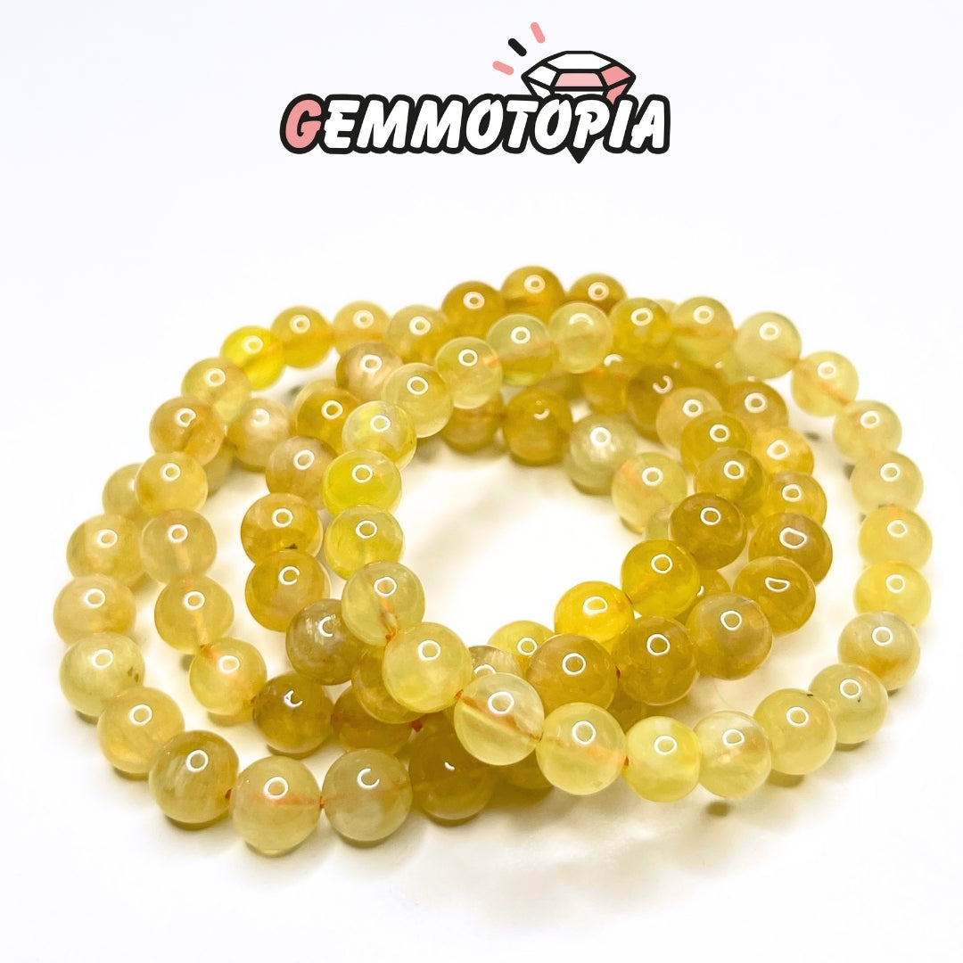 Bracelet en Prehnite Jaune 3A