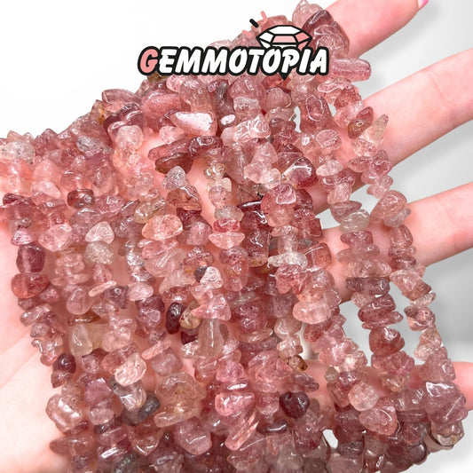 Perle Chips Quartz Fraise