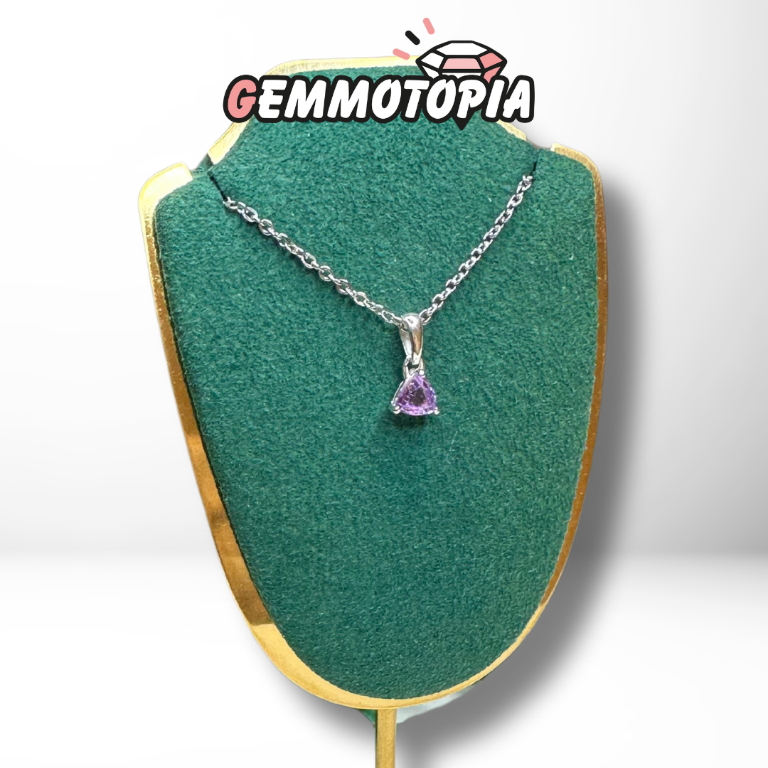 Pendentif Solitaire Améthyste Trillon