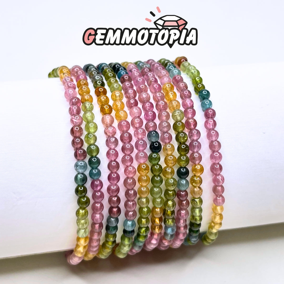 Bracelet tourmaline multicolore 7A