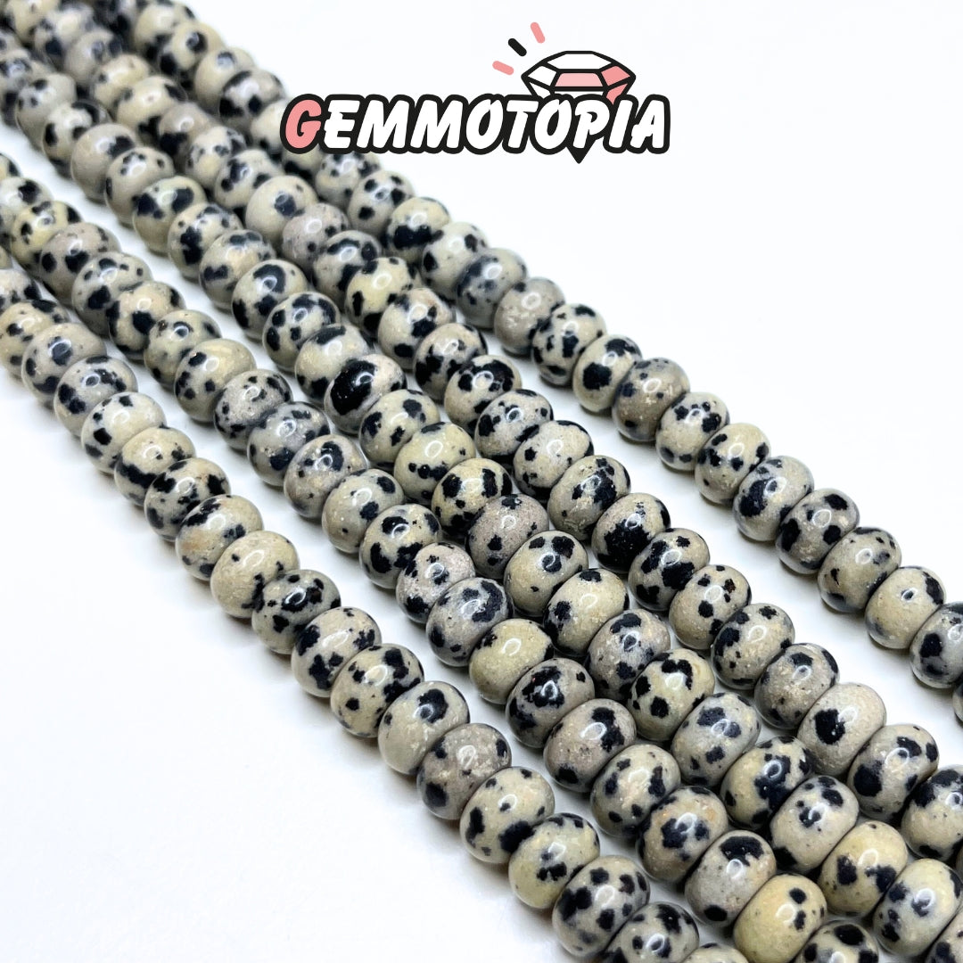 Perle Rondelle Jaspe Dalmatien