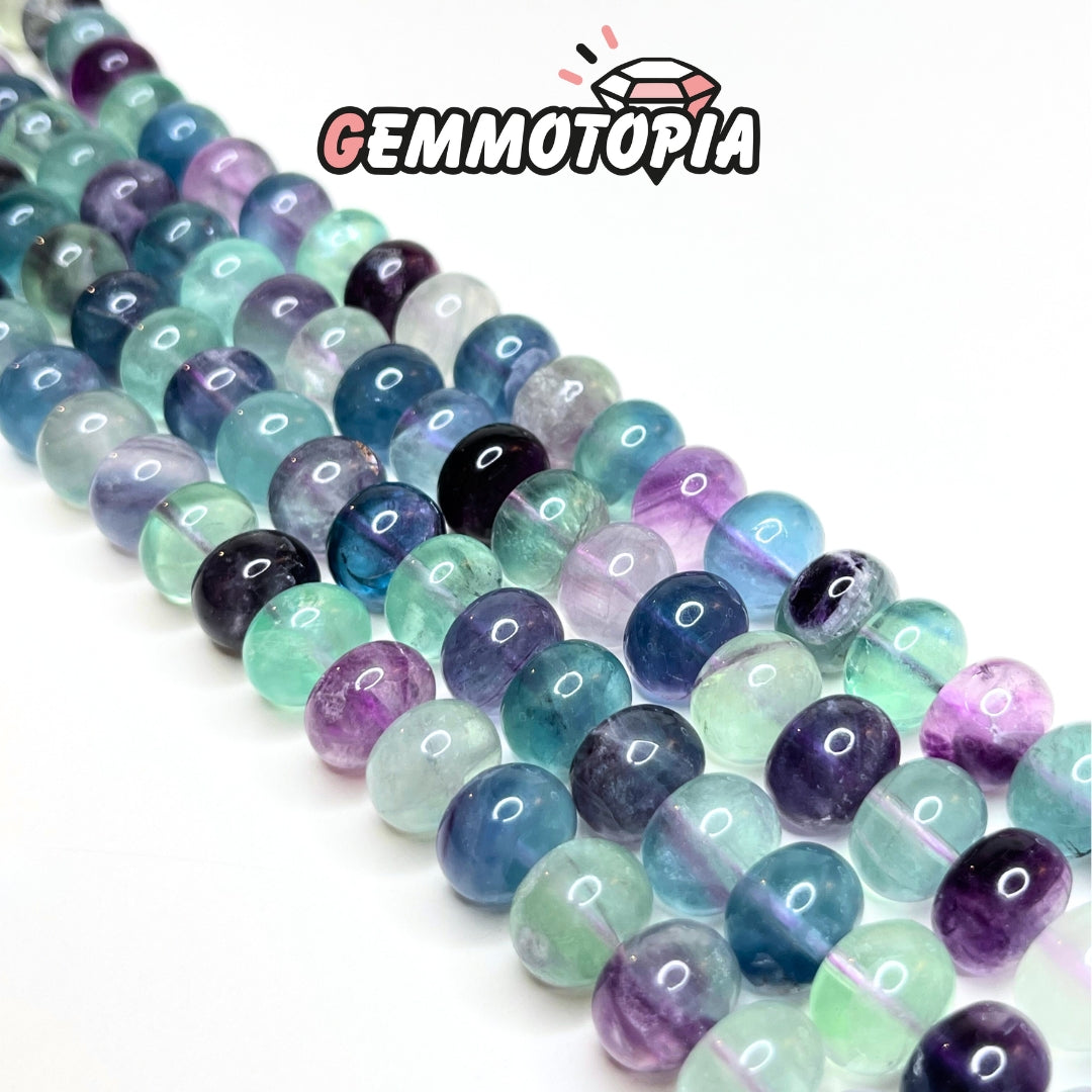 Perle Rondelle Fluorite Arc-en-Ciel