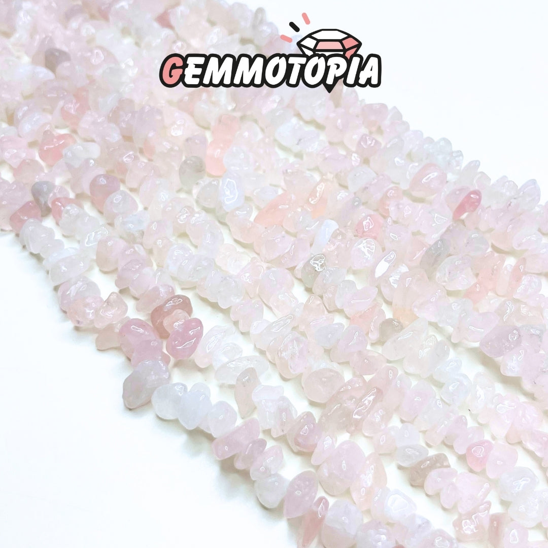 Perle Chips en Quartz Rose