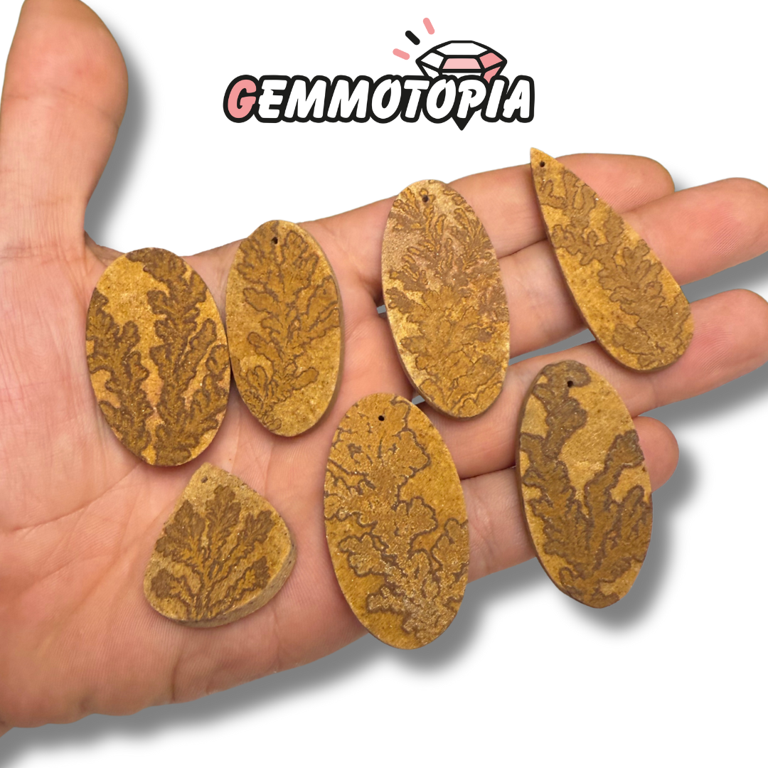 Pendentif Percé Dendritique fossil