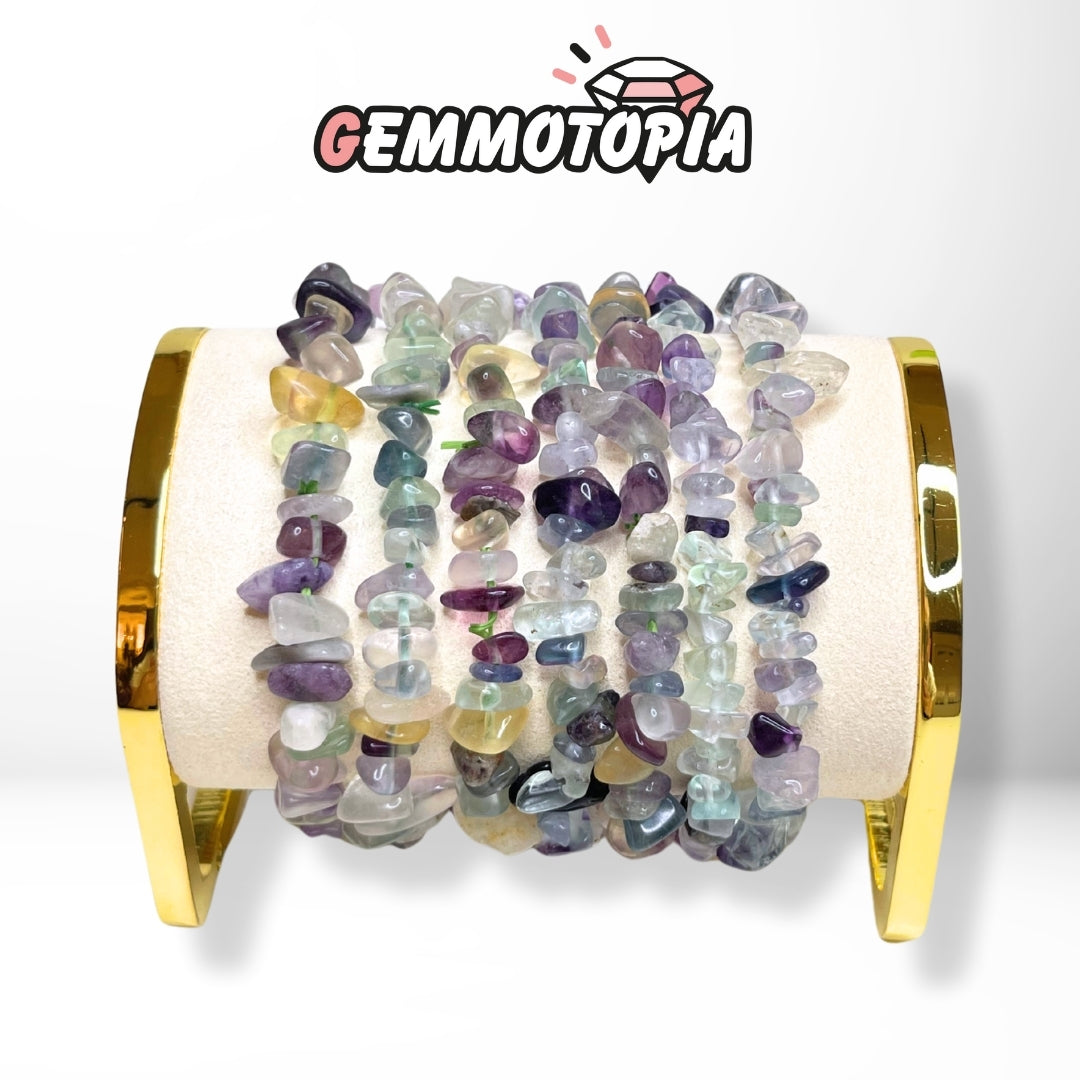 Bracelet Chips Fluorite Arc-en-Ciel